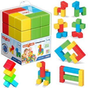 Geomag Magicube: Színes kockák, 16 db-os mágneses építőjáték