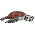Élethű, zöld plüss tengeri teknős, 30 cm (Wild Republic)