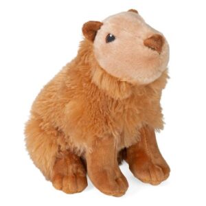 Élethű, ülő, barna plüss capybara vízidisznó, 20 cm (Wild Republic, Cuddlekins Eco Mini)