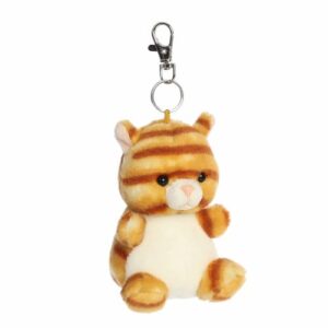 Meow, az ülő bébi vörös cica plüss kulcstartó, 10 cm (Aurora, Palm Pals)