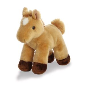 Prancer, az élethű, világosbarna plüss ló, 20 cm (Aurora, Mini Flopsies)