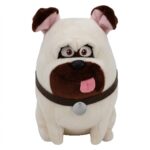 Kis kedvencek titkos élete: Mel, ülő plüss mopsz kutya, 24 cm (TY Beannie Buddies)