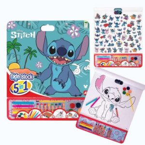 Lilo és Stitch: 5 az 1-ben óriás színező matricákkal kreatív szett, 41x35 cm