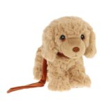 Álló plüss cavapoo kölyök kutya pórázzal, 14 cm (Keel Toys)