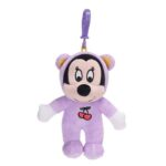 Mickey egér és barátai: Pizsamás Minnie egér plüss táskadísz, kulcstartó, 15 cm