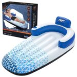 Felfújható Indigo Wave Lounge kartámlás matracágy pohártartóval, 191 cm (Bestway Hydro-Force, 43533)