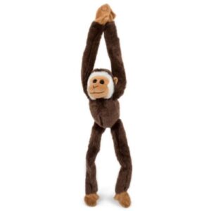 Mágneses hosszúkezű, hosszúlábú sötétbarna plüss gibbon majom, 43 cm (Semo)