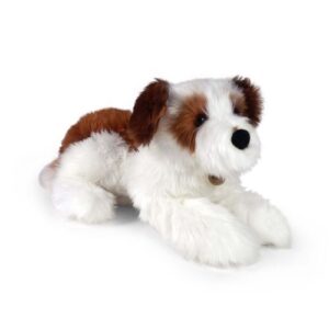 Élethű, fekvő shih-tzu plüss kutya, 45 cm (Rappa)