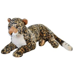 Élethű, óriás XXL méretű fekvő plüss leopárd, 76 cm (Wild Republic)