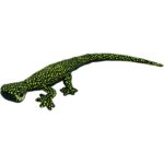 Sárga-fekete foltos, ocellás plüss bársony gekkó, 105 cm (Nature Planet)