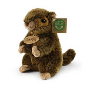 Élethű, ülő plüss mormota, 17 cm (Rappa)