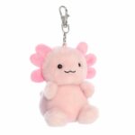 Ax, az ülő, rózsaszín plüss axolotl kulcstartó, 10 cm (Aurora, Palm Pals)