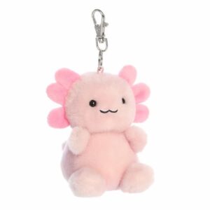 Ax, az ülő, rózsaszín plüss axolotl kulcstartó, 10 cm (Aurora, Palm Pals)