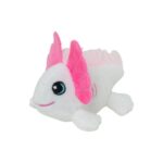 Fekvő, maroknyi, rózsaszín plüss babzsák axolotl, 10 cm Nature Planet, Beans)