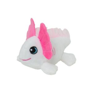 Fekvő, maroknyi, rózsaszín plüss babzsák axolotl, 10 cm Nature Planet, Beans)