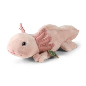 Élethű, rózsaszín plüss axolotl, 33 cm (Rappa)