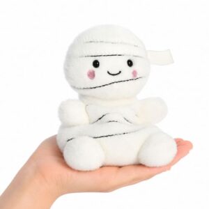 Brendan, a tenyérnyi ülő halloweeni plüss múmia, 13 cm (Aurora, Palm Pals)