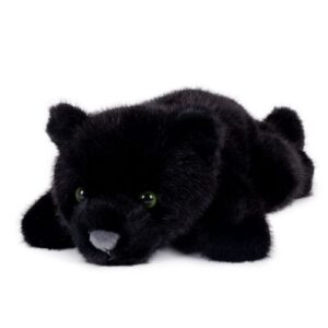 Fekvő, puha plüss fekete párduc, 25 cm (Semo, Fluffies)