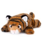 Fekvő, puha plüss tigris, 25 cm (Semo, Fluffies)