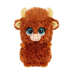 Csillogó szemű plüss skót-felföldi marha, 15 cm (Keel Toys, Animotsu)