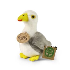 Élethű ülő plüss sirály, 14 cm (Rappa)