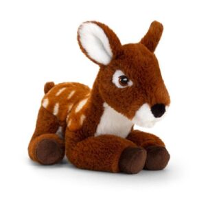 Élethű, fekvő plüss őzike, 22 cm (Keel Toys, Keeleco)