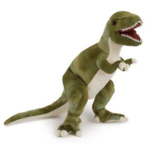 Álló, T-Rex plüss dinoszaurusz nyitott szájjal, 30 cm (Semo)