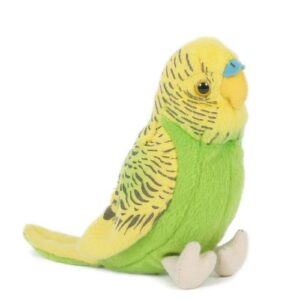 Zöld-sárga plüss hullámos papagáj, 13 cm (Semo)