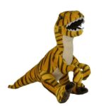 Élethű, ülő Velociraptor plüss dinoszaurusz, 30 cm (Cornelissen)