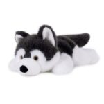 Fekvő, puha plüss husky kutya, 25 cm (Semo, Fluffies)