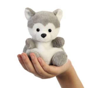 Busky, a tenyérnyi ülő husky plüss kutya, 13 cm (Aurora, Palm Pals)