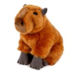 Élethű, ülő plüss capybara vízidisznó, 25 cm (Semo, Premium Edition)