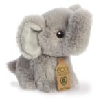 Mini Elephant, élethű plüss elefánt bébi, 13 cm (Aurora, Eco Nation)