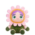 Kanashiko: Hanako, az ülő, sírós arcú plüss baba virág jelmezben, 24 cm
