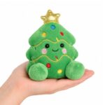 Douglas, a tenyérnyi ülő plüss karácsonyfa, 13 cm (Aurora, Palm Pals)