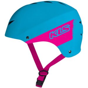 Kerékpáros (BMX/Dirt Bike) gyerek bukósisak, XS/S, 51-54 cm, blue pink matt (Kellys, JUMPER MINI)